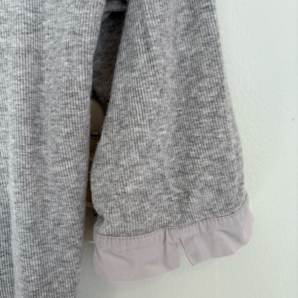 Annette Goertz || Ribbed‎ Elbow-Length Tee Knit Top T-Shirt Gray Small - Picture 5 of 9